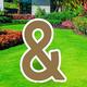 Gold Ampersand Corrugated Plastic Yard Sign, 30in